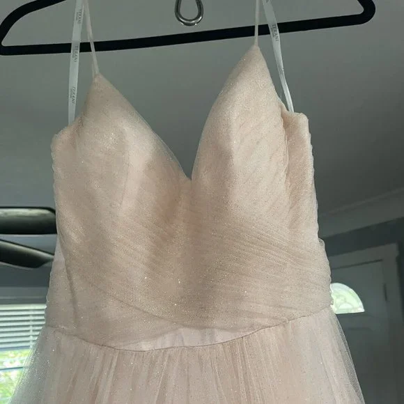 Terani Couture Ruffle Glittery Tulle Ball Gown - Picture 4 of 8